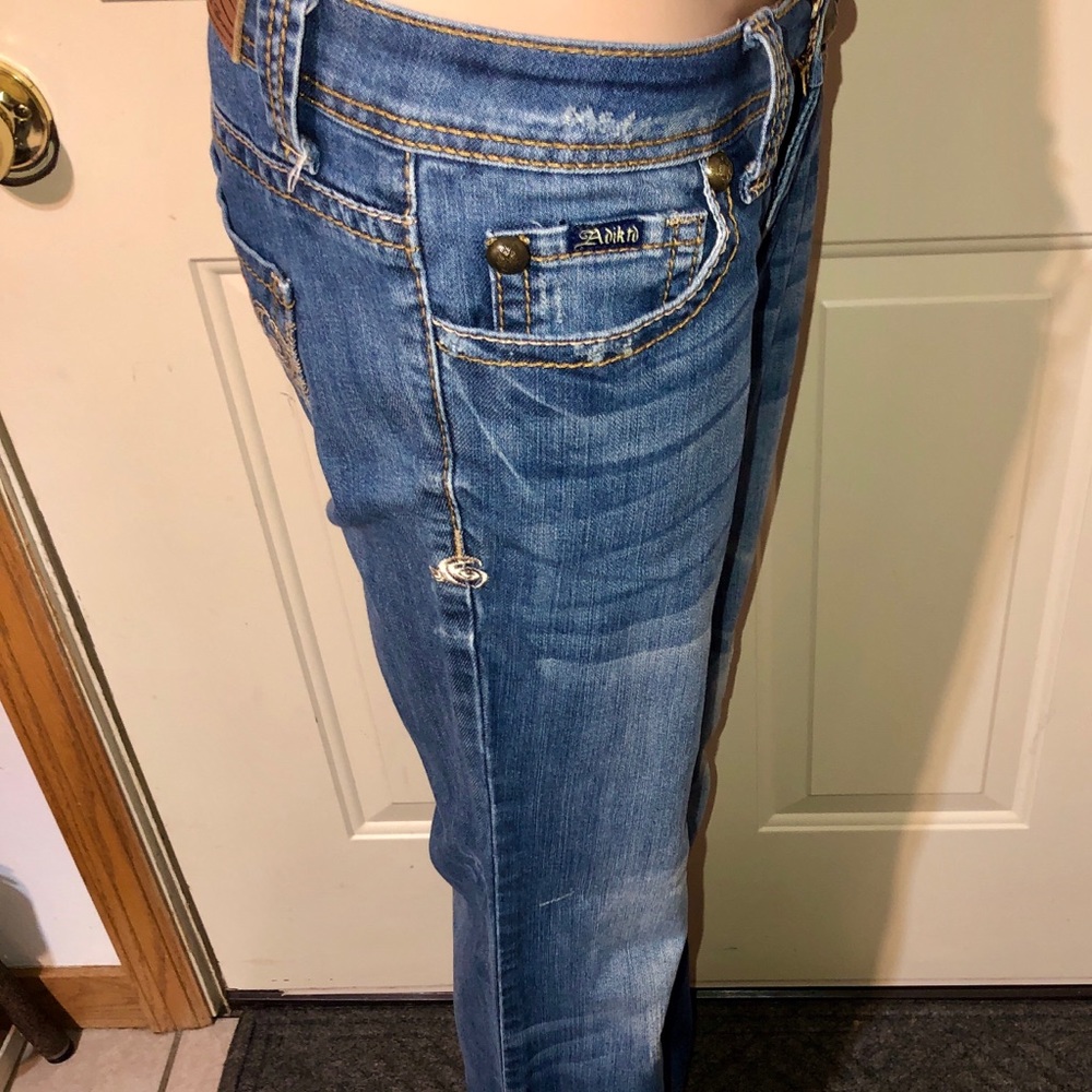 Adiktd bootcut floral embroidered jeans 28x33 / 4 - Picture 5 of 8